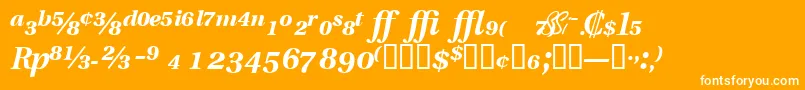 VeracityproblacksskItalic Font – White Fonts on Orange Background