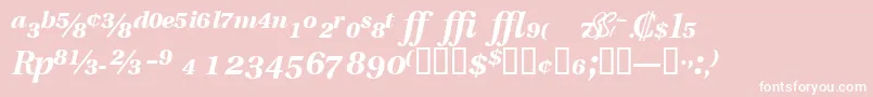 Шрифт VeracityproblacksskItalic – белые шрифты на розовом фоне