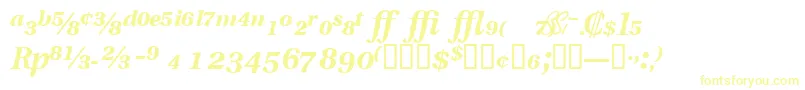 VeracityproblacksskItalic Font – Yellow Fonts on White Background
