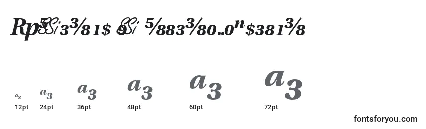 VeracityproblacksskItalic Font Sizes