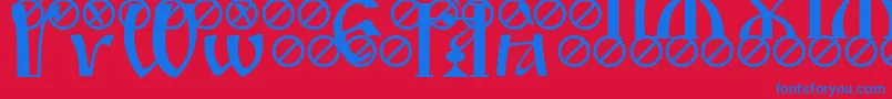 IrmologionGrave Font – Blue Fonts on Red Background