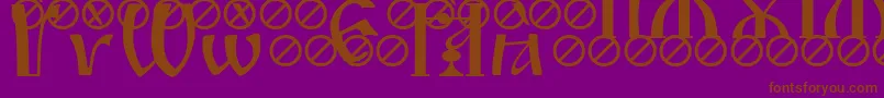 IrmologionGrave Font – Brown Fonts on Purple Background