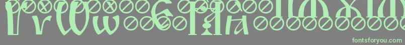 IrmologionGrave Font – Green Fonts on Gray Background
