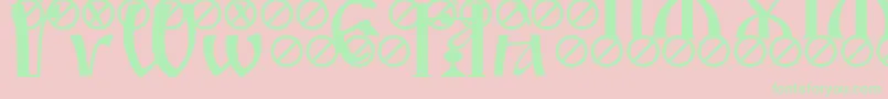 IrmologionGrave Font – Green Fonts on Pink Background