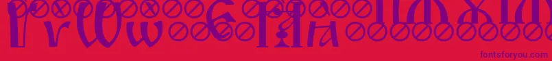 IrmologionGrave Font – Purple Fonts on Red Background