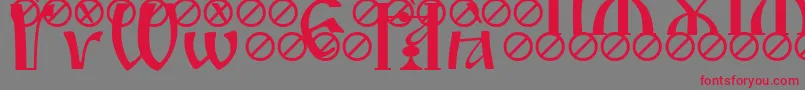IrmologionGrave Font – Red Fonts on Gray Background