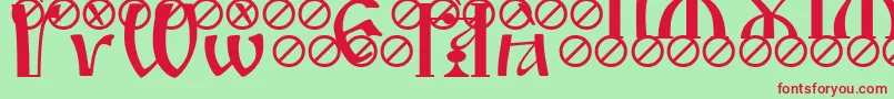 IrmologionGrave Font – Red Fonts on Green Background