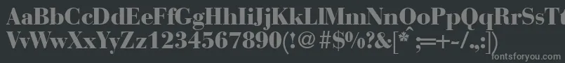 BodonirecutheavyRegular Font – Gray Fonts on Black Background