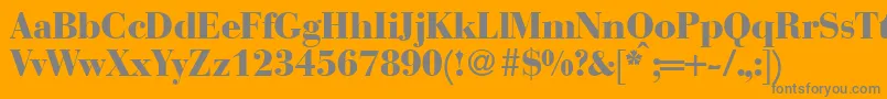 BodonirecutheavyRegular Font – Gray Fonts on Orange Background