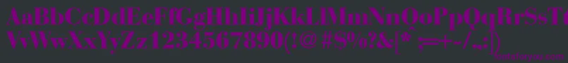 BodonirecutheavyRegular Font – Purple Fonts on Black Background