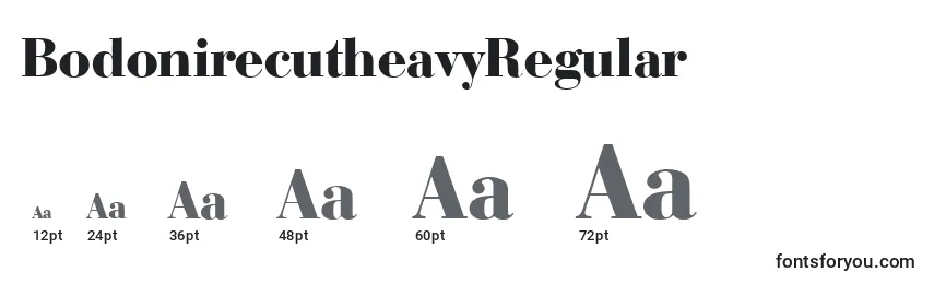 BodonirecutheavyRegular Font Sizes