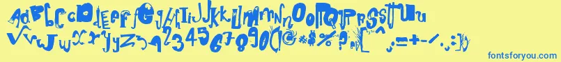 FriendsGood Font – Blue Fonts on Yellow Background