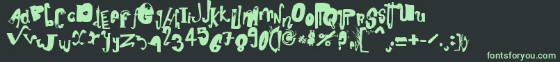 FriendsGood Font – Green Fonts on Black Background