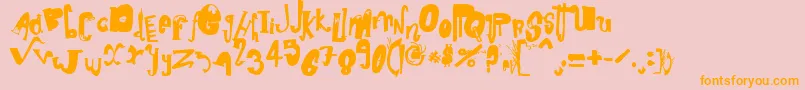 FriendsGood Font – Orange Fonts on Pink Background