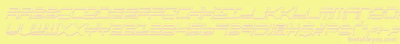 Qstrike2sic Font – Pink Fonts on Yellow Background