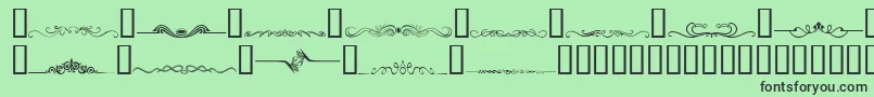 Seperates Font – Black Fonts on Green Background