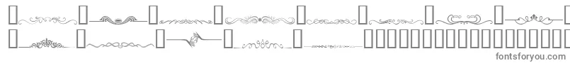 フォントSeperates – 白い背景に灰色の文字
