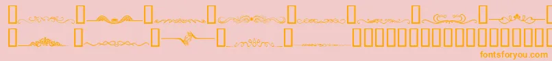 Seperates-Schriftart – Orangefarbene Schriften auf rosa Hintergrund