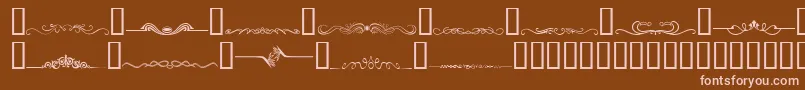 Seperates Font – Pink Fonts on Brown Background