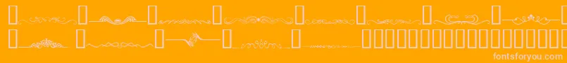 Seperates Font – Pink Fonts on Orange Background