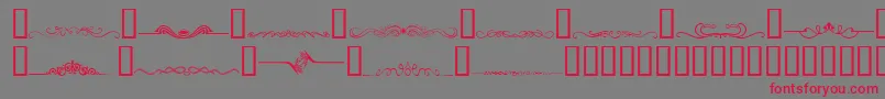 Seperates Font – Red Fonts on Gray Background