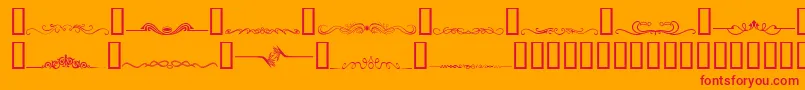 Seperates Font – Red Fonts on Orange Background