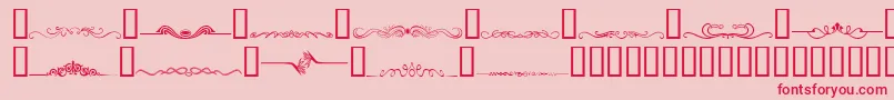 Seperates-Schriftart – Rote Schriften auf rosa Hintergrund