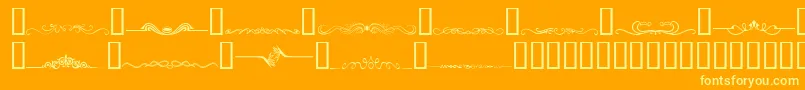 フォントSeperates – オレンジの背景に黄色の文字