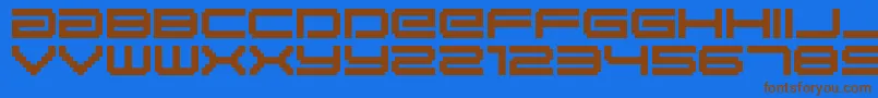 BmGaiaA10 Font – Brown Fonts on Blue Background