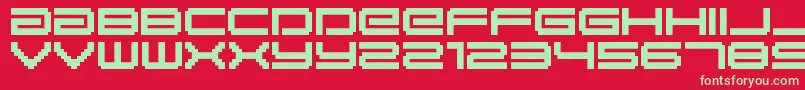 BmGaiaA10 Font – Green Fonts on Red Background