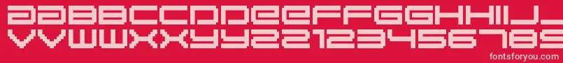 フォントBmGaiaA10 – 赤い背景にピンクのフォント