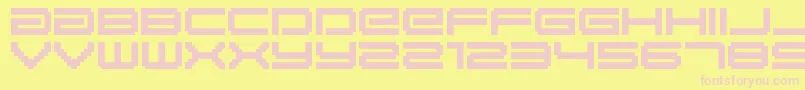 BmGaiaA10 Font – Pink Fonts on Yellow Background