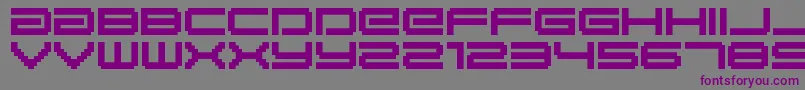 フォントBmGaiaA10 – 紫色のフォント、灰色の背景
