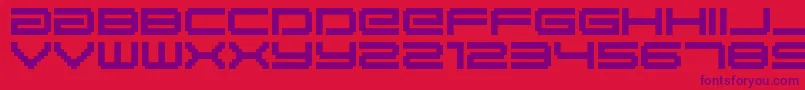 フォントBmGaiaA10 – 赤い背景に紫のフォント
