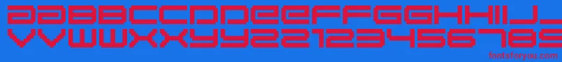 BmGaiaA10-fontti – punaiset fontit sinisellä taustalla
