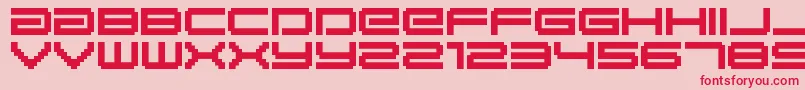 BmGaiaA10 Font – Red Fonts on Pink Background