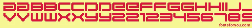 BmGaiaA10 Font – Red Fonts on Yellow Background