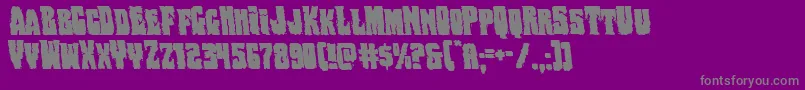 Weitere Informationen zur Bogbeastleft-Schriftart Bogbeastleft-Schriftart – Graue Schriften auf violettem Hintergrund