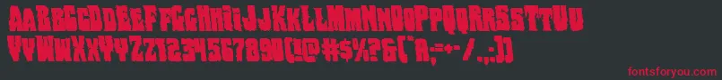 Bogbeastleft Font – Red Fonts on Black Background