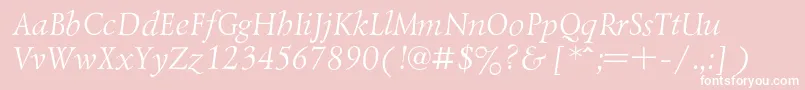 LazurskiItalic Font – White Fonts on Pink Background