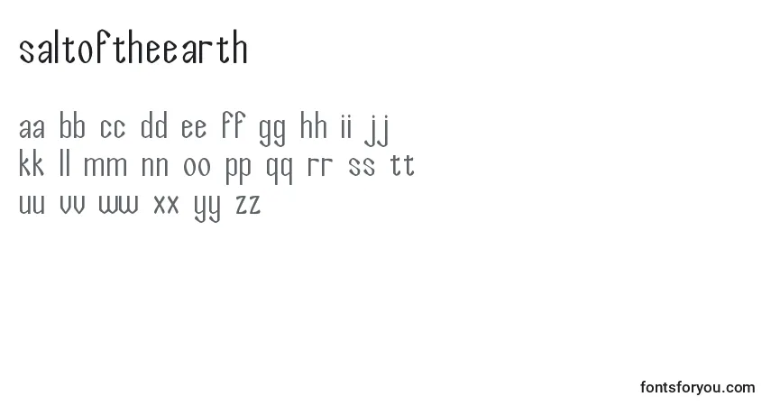 A fonte SaltOfTheEarth – alfabeto, números, caracteres especiais