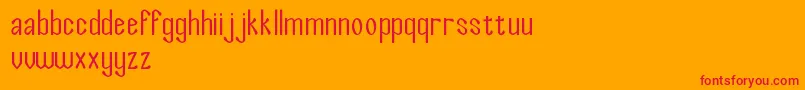 SaltOfTheEarth-Schriftart – Rote Schriften auf orangefarbenem Hintergrund