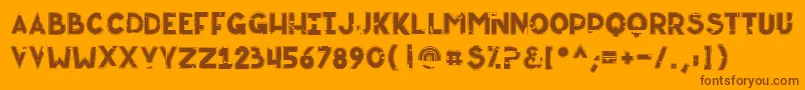 Шрифт Badcab – коричневые шрифты на оранжевом фоне