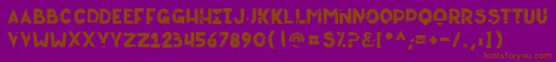 Badcab-fontti – ruskeat fontit violetilla taustalla