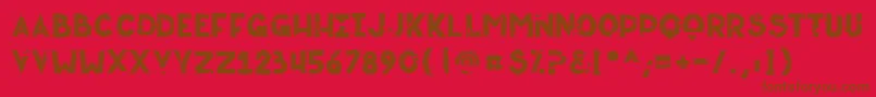 Badcab Font – Brown Fonts on Red Background