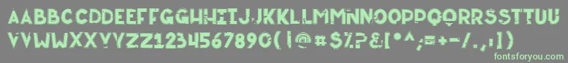 Badcab Font – Green Fonts on Gray Background