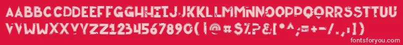 Badcab Font – Pink Fonts on Red Background