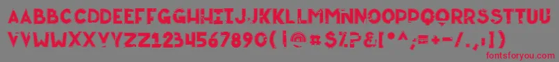 Badcab Font – Red Fonts on Gray Background
