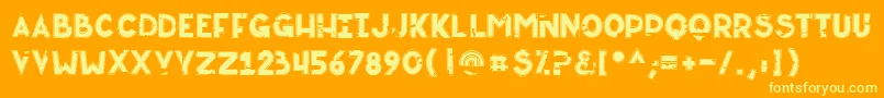 Шрифт Badcab – жёлтые шрифты на оранжевом фоне