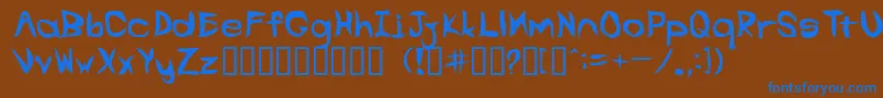 Swift Font – Blue Fonts on Brown Background